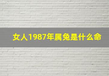 女人1987年属兔是什么命