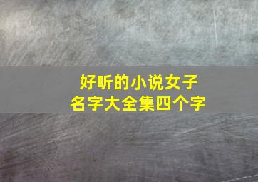 好听的小说女子名字大全集四个字