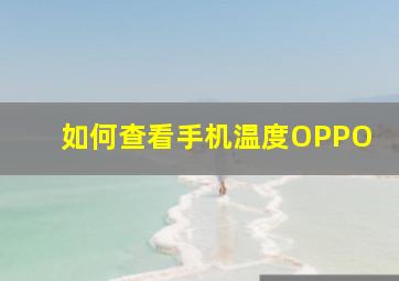 如何查看手机温度OPPO