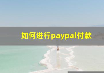 如何进行paypal付款