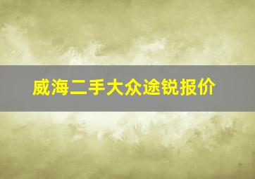 威海二手大众途锐报价