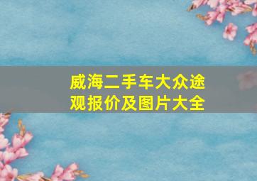 威海二手车大众途观报价及图片大全