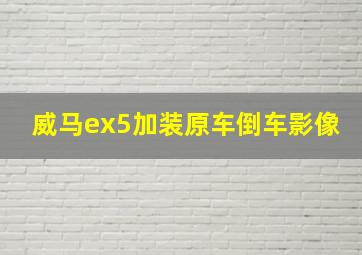 威马ex5加装原车倒车影像