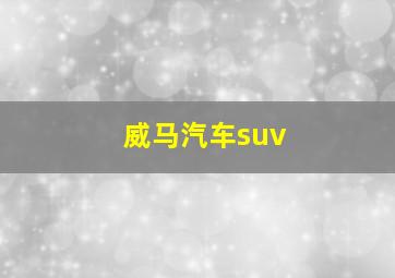 威马汽车suv