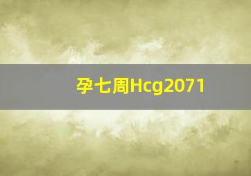 孕七周Hcg2071