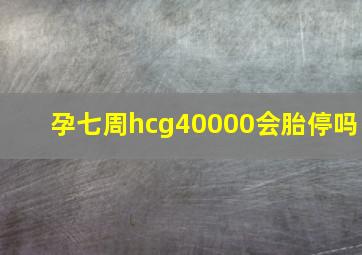 孕七周hcg40000会胎停吗