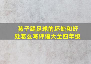 孩子踢足球的坏处和好处怎么写评语大全四年级