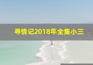 寻情记2018年全集小三