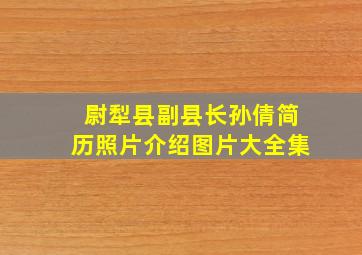 尉犁县副县长孙倩简历照片介绍图片大全集