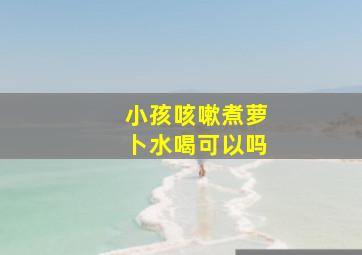 小孩咳嗽煮萝卜水喝可以吗