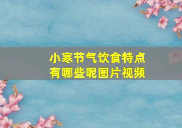 小寒节气饮食特点有哪些呢图片视频