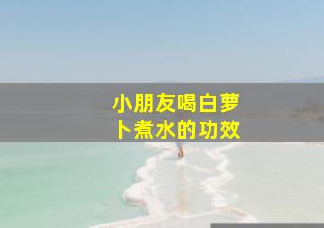 小朋友喝白萝卜煮水的功效