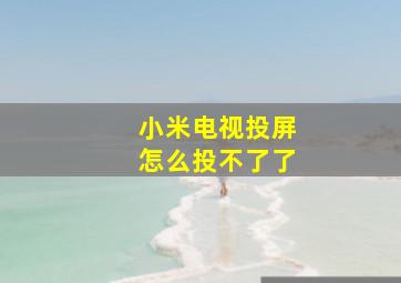 小米电视投屏怎么投不了了