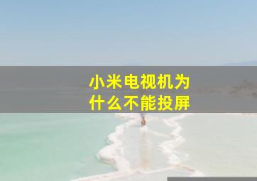 小米电视机为什么不能投屏