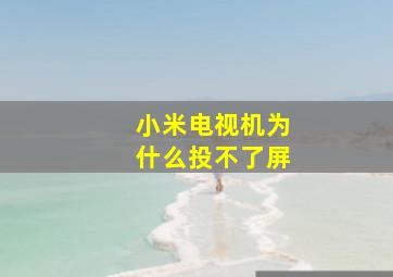 小米电视机为什么投不了屏