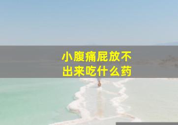 小腹痛屁放不出来吃什么药