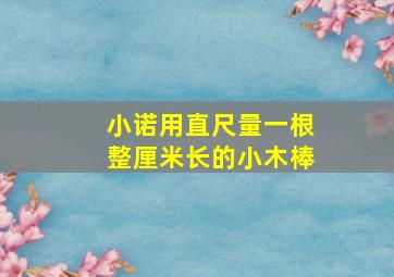 小诺用直尺量一根整厘米长的小木棒