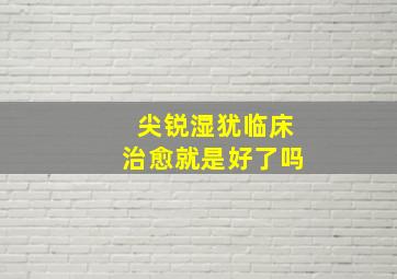 尖锐湿犹临床治愈就是好了吗