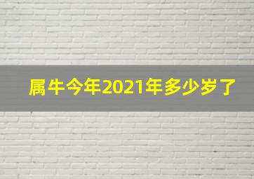 属牛今年2021年多少岁了