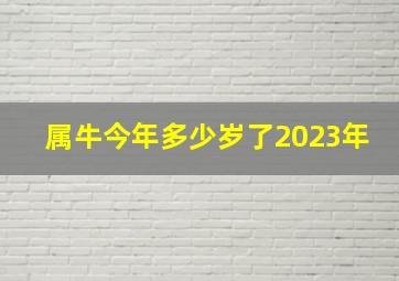 属牛今年多少岁了2023年