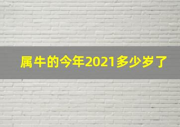 属牛的今年2021多少岁了