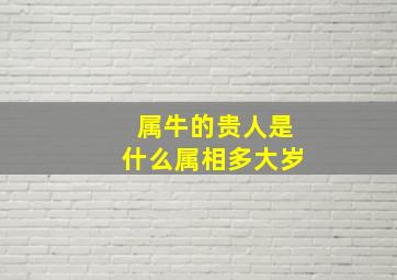 属牛的贵人是什么属相多大岁