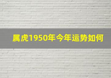 属虎1950年今年运势如何