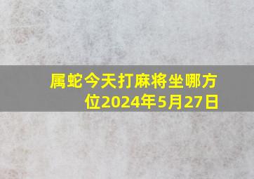 属蛇今天打麻将坐哪方位2024年5月27日