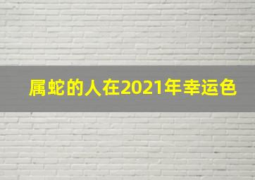 属蛇的人在2021年幸运色