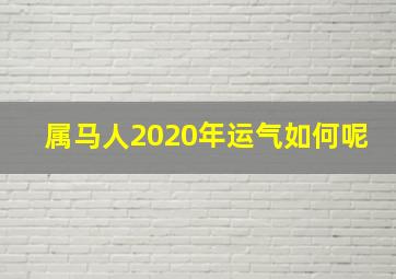 属马人2020年运气如何呢