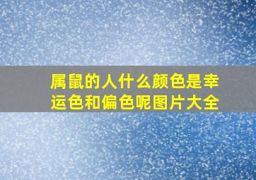 属鼠的人什么颜色是幸运色和偏色呢图片大全