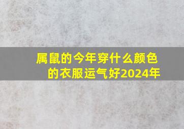 属鼠的今年穿什么颜色的衣服运气好2024年