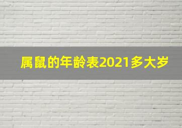 属鼠的年龄表2021多大岁