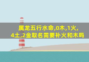 属龙五行水命,0木,1火,4土,2金取名需要补火和木吗