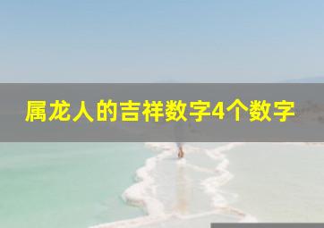 属龙人的吉祥数字4个数字