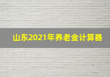 山东2021年养老金计算器