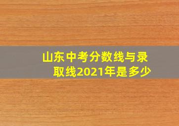 山东中考分数线与录取线2021年是多少