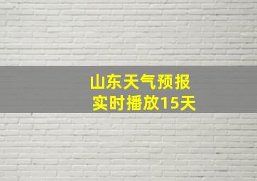 山东天气预报实时播放15天