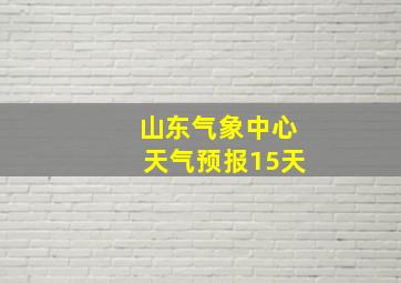 山东气象中心天气预报15天