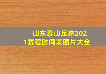 山东泰山足球2021赛程时间表图片大全