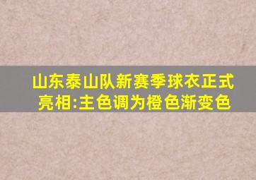 山东泰山队新赛季球衣正式亮相:主色调为橙色渐变色