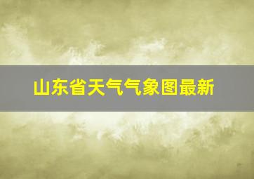 山东省天气气象图最新