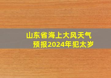 山东省海上大风天气预报2024年犯太岁