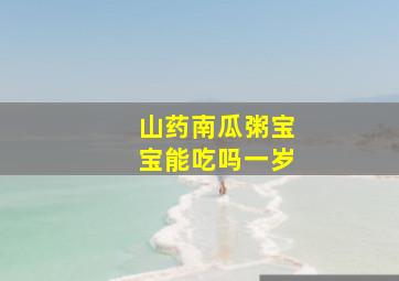 山药南瓜粥宝宝能吃吗一岁