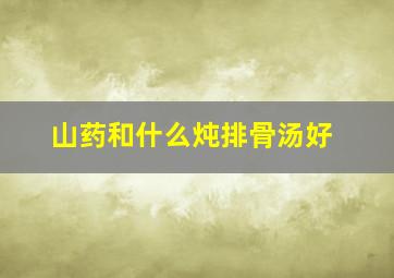 山药和什么炖排骨汤好