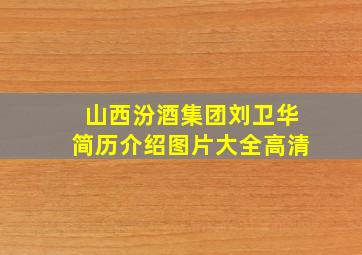 山西汾酒集团刘卫华简历介绍图片大全高清