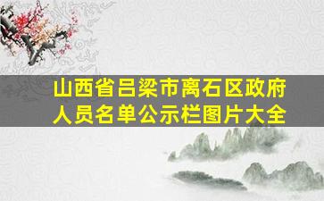 山西省吕梁市离石区政府人员名单公示栏图片大全