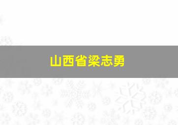 山西省梁志勇