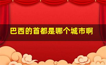 巴西的首都是哪个城市啊