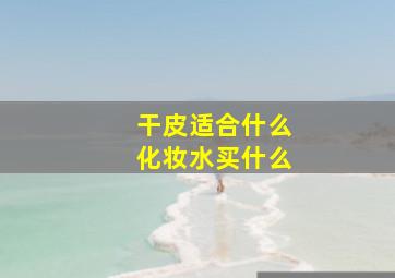 干皮适合什么化妆水买什么